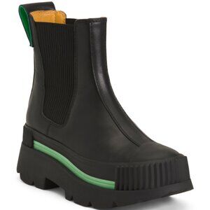 NEW 4CCCCEES Suede Esker Chelsea Boots black for women 1368tn
